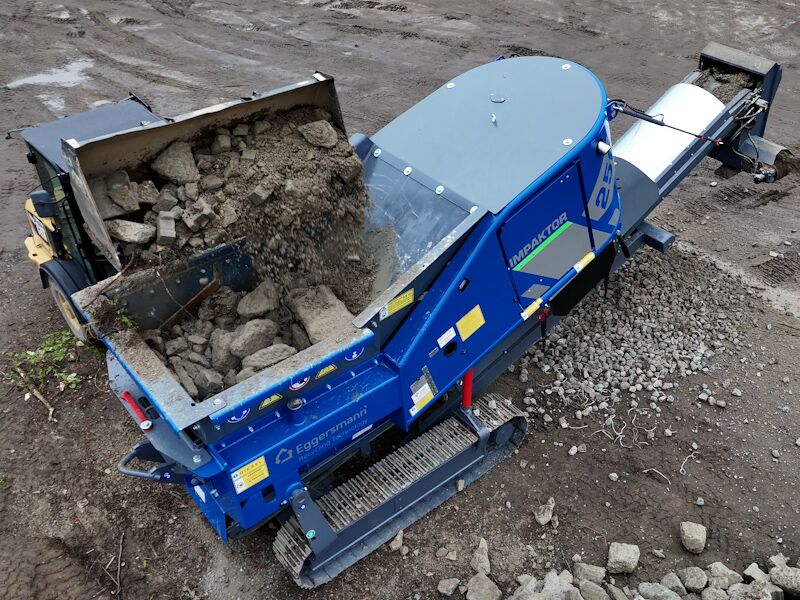 Eggersmann Impaktor 250 fødning med mineralske materialer - ReTec