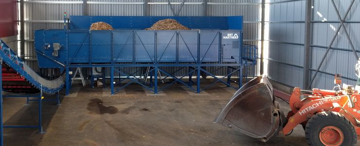 Rotorsigte til grovfraktioner af pap