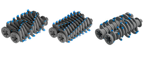 3 rotortyper ved Impaktor 250 - ReTec